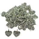 100pcs Hollow Heart Pendants Jewelry Making Jewellery Finding DIY Necklace