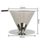 Stainless Steel Coffee Dripper Coffee Filter for Pour-Over Brewing and Stra