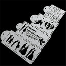 4X/Set Lovers heart wedding cake Mould Spray Cake Templates Stencil Mold ToolR3C