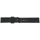 Military Black Silicone strap buckle for Men's wristwatch, 24 mm, Replaceme W4V9