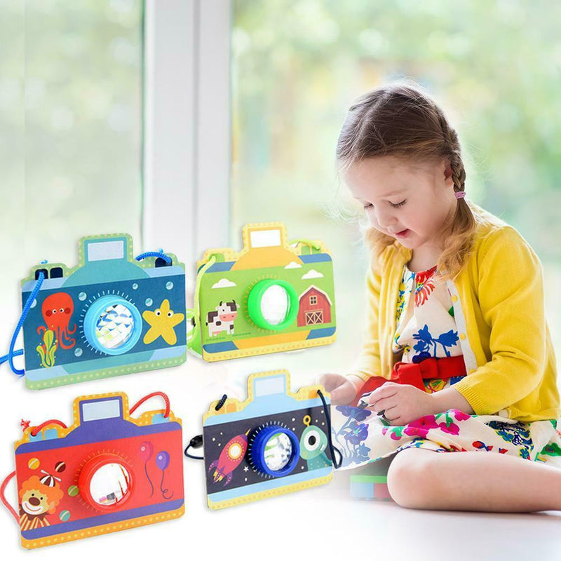 Multi-Prism Effect Cartoon Camera Style Kaleidoscope Paper Card Fun Toys A