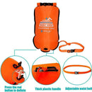 1xInflatable Orange Open Water Swimming Float Tow Bag Dry Swim Buoy Pouch U7C1