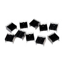 10Pcs 25*23*16MM TO220 Transistor Aluminum Radiator Heat Sink With 2Pin B Ew