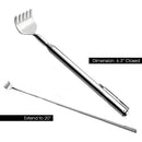 Stainless Steel Telescopic Portable Pen Clip Back Scratcher Relieve Itching LJ