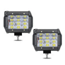 72W IP68 LED Work Light Bar Flood Spot Offroad Truck Fog Driving SUV Boat