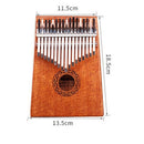 17 Keys Kalimba African Solid Thumb Finger Piano 17 Keys Solid Wood Kalimba