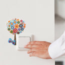 DIY Tree Diamond Painting Luminous Switch Stickers Outlet Wall Decals Decor
