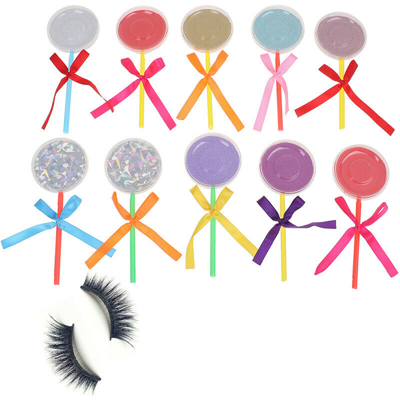 10 Set box for eyelash blank eyelashes plastic package Lollipop transparent B&X