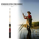 Ice Fishing Rod Winter Outdoor Portable Fishing Pole Tackle Tool Red 52cm