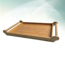 1Pc Bamboo Tea Tray Cup Plate Food Dessert Serving Tray Traditional Bamboo