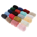 20pcs Multicolors Cotton Punch  Yarn Soft Yarn Thread Woving Supplies