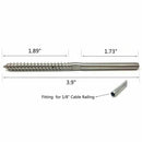 Lag Screw Stud Thread Fitting Terminal, 1/8 inch Cable Railing Hardware Sta G8Q4