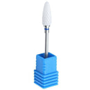 White Ceramic Flame Bit for Hard Gel & Acrylic Nail Art Electric Manicure D