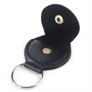 New Guitar Picks Holder Case Keychain Black Leather Plectrum Case Bag 1X Gift LJ
