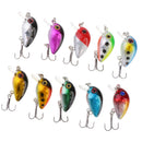 6pcs Fishing Spinner Spoon Lures and 10pcs Hard Fishing Lures Crankbaits