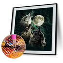 Moon Wolf Diamond Embroidery Painting Cross Stitch Craft Home Decor