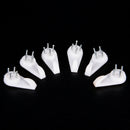 Hard Wall Picture Frame Plastic Hooks Hangers 4-Pin Small Pack of 20 White  JR