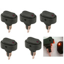 10PCS 12V 30A Heavy Duty Round LED Rocker Toggle Switch for Car Motor Boat Red