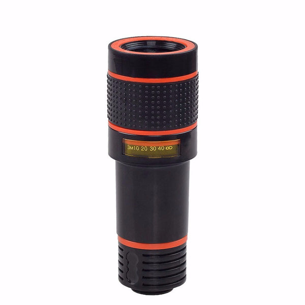 Universal 12X Zoom Optical Clip-on Telephoto Telescope Lens Mobile Phone Camera