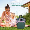 Printing Mommy Travel Backpacks Big Maternity Nappy Top-handle Bags (Green) A