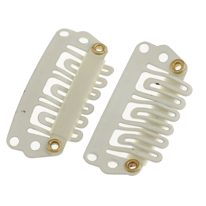 200pcs 28mm Metal Snap Clips for Hair Extensions Clip-on Wigs Weft Hairpiece