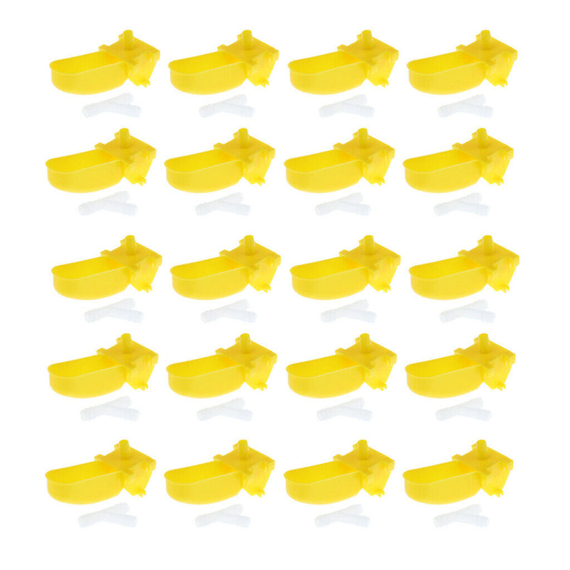 20 Pcs Pet Bird rinker Feeder Waterer for Parrots Budgie Cockatiel Lovebirds