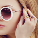3pcs/set Fashion Water Drop Zircon Geometric Ring Women Knuckle Rings Jewelry