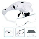Hands Free Headband Magnifying Glass, Usb Charging Head Magnifier With Led