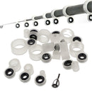15pcs/pack Durable Silicone Fishing Rod Guides DIY Rod Building Replacement