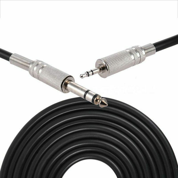 4.9ft 3.5mm 1/8 inch Male to 6.35mm 1/4 inch Male TRS Stereo Audio Cable Ho I8Q7