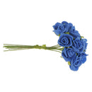 100Pcs Mini Artificial Roses Flowers Bouquet Wedding Romatic Decor Dark Blue