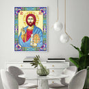 5D DIY Special Shaped Diamond Painting God Cross Stitch Kit Home Wall Decor