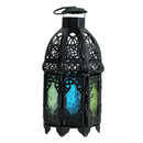 European Metal Moroccan Candle Holder Votive Candlestick Home Decor Black A