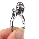 Sakyamuni Buddha Adjustable Ring for Men Women Praying Fengshui Peace LuckySEAU