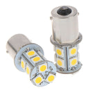 2x BA15D 1142 1076 Warm White 13SMD LED Light Bulbs Marine Boat RV Camper 12A3C