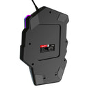 One Handed Gaming Keyboard, RGB LED Backlit, 35 Keys, Gaming Keypad with Wrist