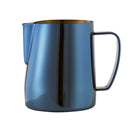 Stainless Steel Coffee Latte Milk Flat Frothing Foam Jug Pitcher Dark Blue