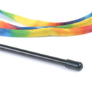 65" Rainbow Cloth Stripe Tease Cats Rod Teaser Funny Playing Pet Cat Toys ^^
