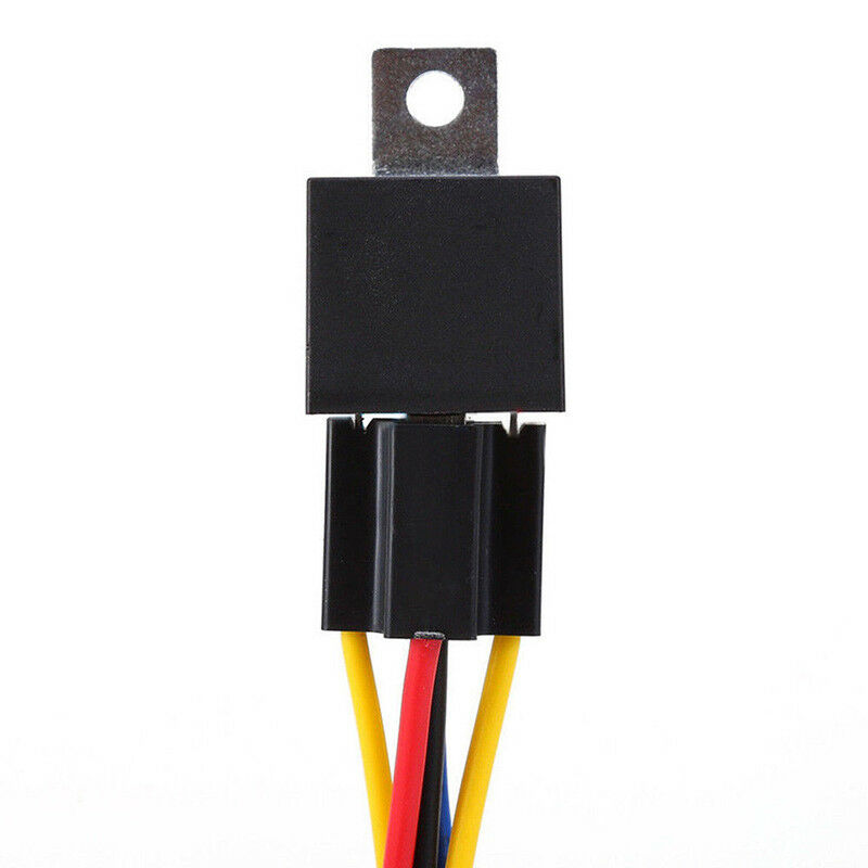 1X DC 12V Car SPDT Automotive Relay 5 Pin 5 Wires Harness Socket 30/40 Amp Gw