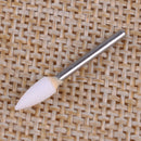 12pcs Dental White Mounted Stone Bur FG FL2 FLAME SHAPE Mounted Abrasion Point