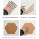 Hexagon Cork Collage Board, Pin Board Decoration, Mini Wall Cloth Bulletin  D6B7