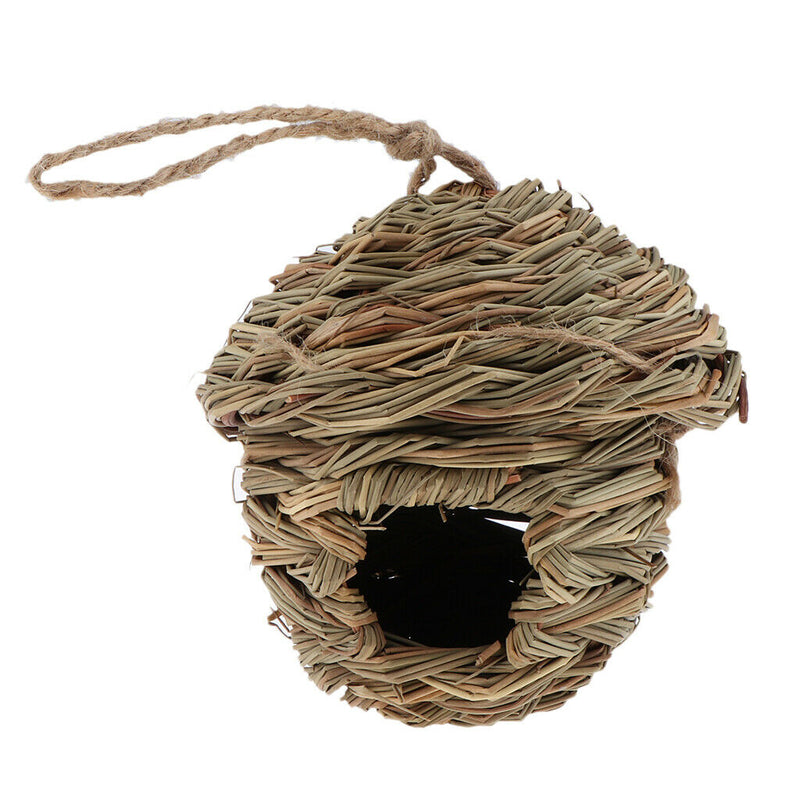 Straw Bird Nest Hanging Roosting Nest Birdhouse - Set of 3