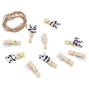 10Pcs/lot panda DIY Clothes Paper Peg Stationery Wooden Photo Clip Craft Clips