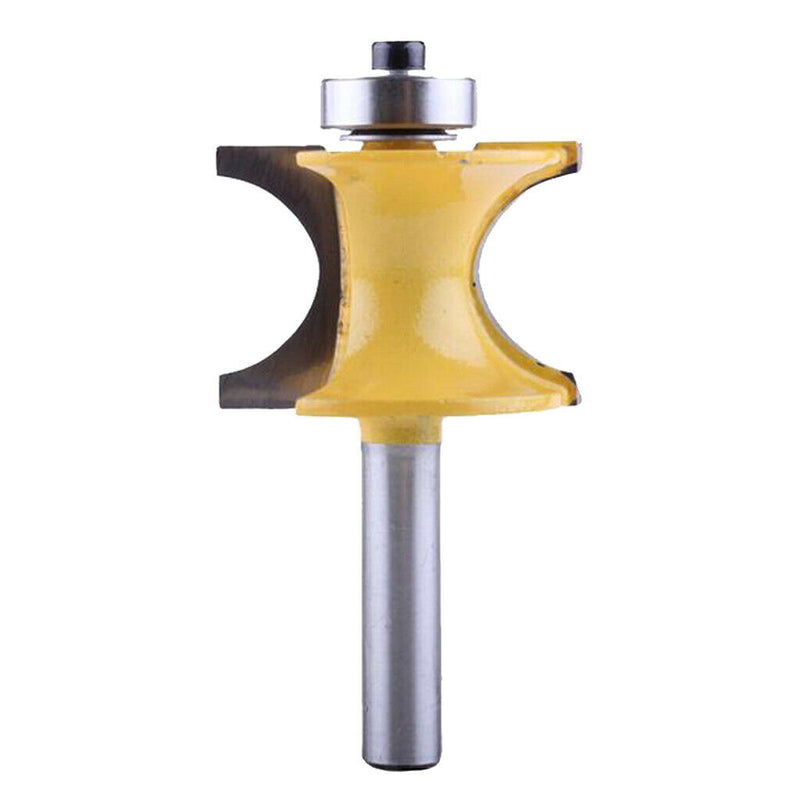 2pcsHalf-round Bearing Router Bit 8mm Shank Bullnose Router Set 12.7/19.05mm