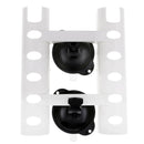 Suction Cup Fishing Rod Holder Boat Marine Tube Rod Rack 2 Tube Holder White