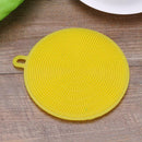 Silicone Dish Washing Brush Kitchen Pot Pan Bowl Cleaning Tools (Yellow) A