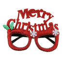 Glitter Red Merry Christmas Sunglasses Snowflake Glasses Party Eyewear Gifts