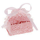 12Pcs Romantic Rose DIY Candy Cookie Gift Favor Box for Wedding Party with  A9Z9