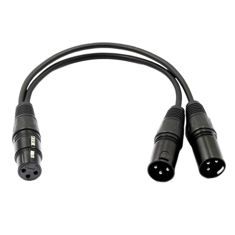 Audio Balance 3-Pin XLR Female To Dual 2 Male Splitter Microphone Cable