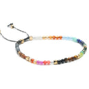 12 Constellation Lucky Natural Stone Simple Bracelet Beads Adjustable Bracelet